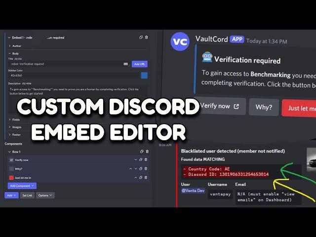 Customize Discord Bot Logs Like a Pro! Live Discord embed message editor preview