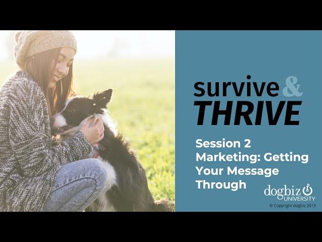 Survive & Thrive Session 2: Marketing: Getting Your Message Through