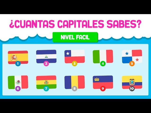 ¿Cuantas CAPITALES sabes? Adivínalo con banderas nivel fácil | BAZUM