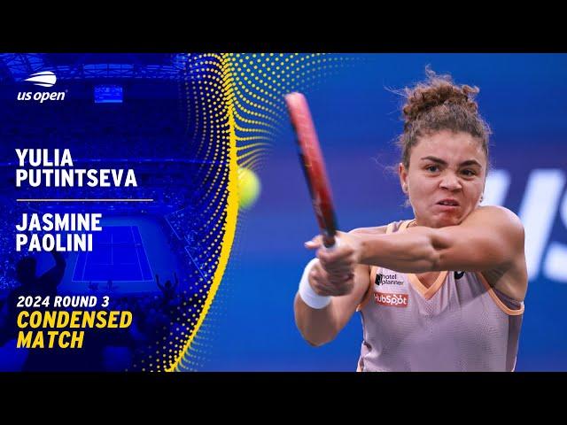 Yulia Putintseva vs. Jasmine Paolini Condensed Match | 2024 US Open Round 3