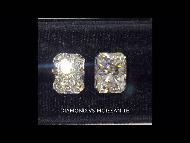 Diamond Vs Moissanite: "Crushed Ice" Radiant VS "Brilliant Cut" Moissanite