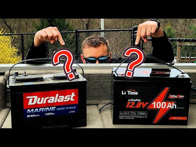 Trolling Motor Battery REVIEW!!!  Lithium OR Lead Acid???