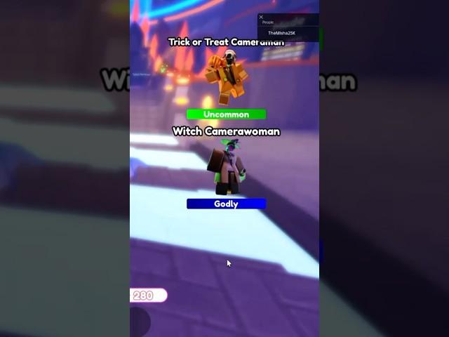 I got Witch Camerawoman! #roblox #toilettowerdefence #ttd #skibiditoilet #shorts