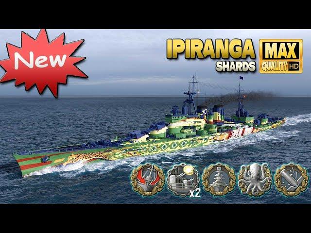 NEW battleship Ipiranga on map Shards - World of Warships