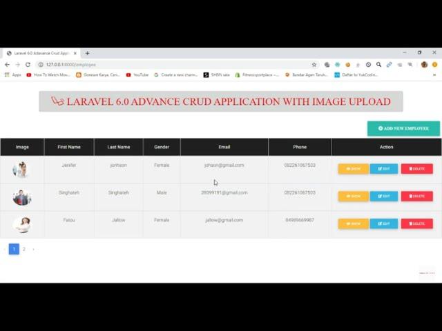 Laravel 6 Tutorial : C.R.U.D Operation with Image upload & Pagination from Scratch #1 Source code