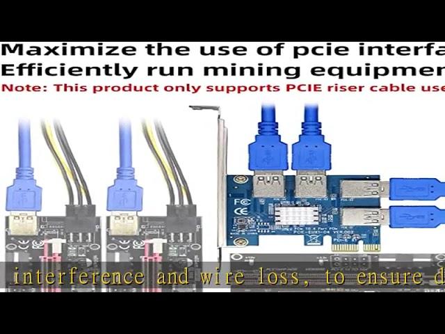 PCIe 1 to 4 Riser Card, Pcie Splitter 1 to 4 PCI Riser Card, 4 Risers into 1 PCI Card, PCIe Multipl