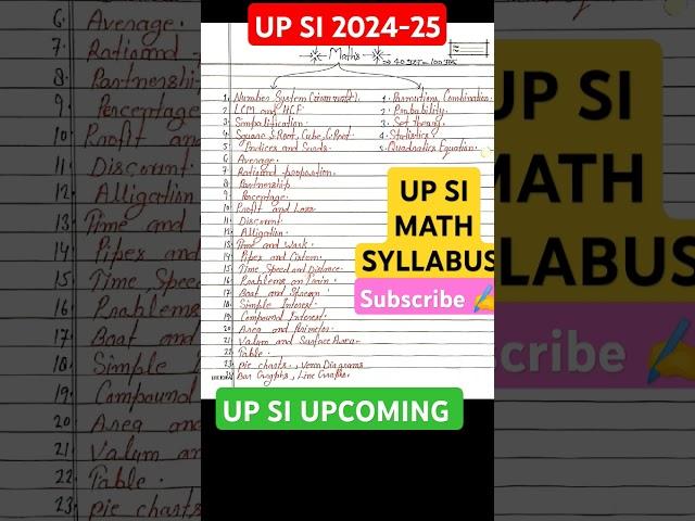 upsi 2024 maths syllabus ! up police constable new vacancy 2024 #upsi #shortvideos #shorts #ytshorts