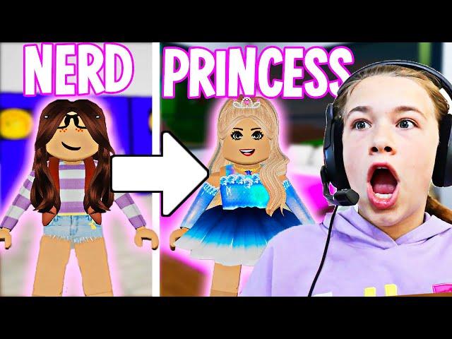 NERD IS SECRETLY A PRINCESS!! **BROOKHAVEN ROLEPLAY** | JKREW GAMING