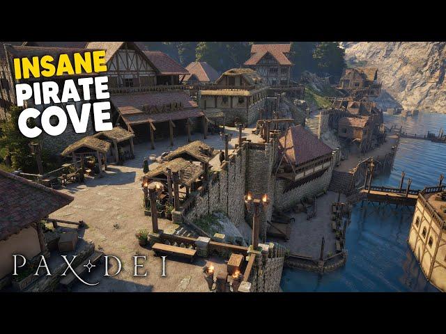 EPIC Pax Dei Settlement Tour, Build in 3 DAYS! The Pirate Cove