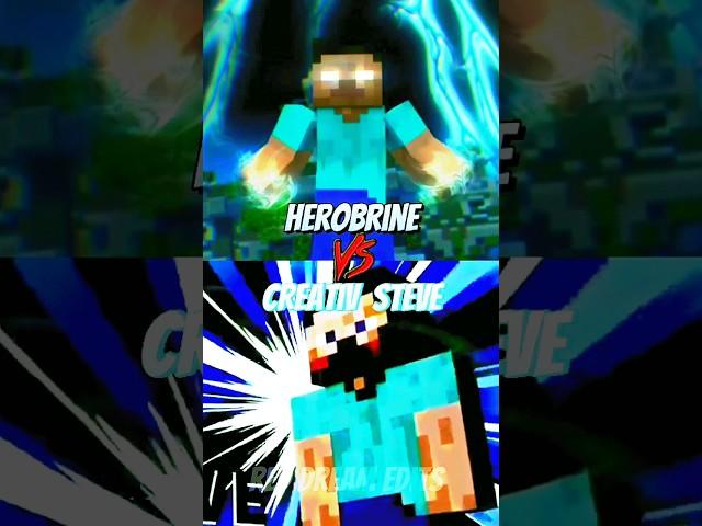 Who is strongest | Herobrine vs Steve (Creative Mode)