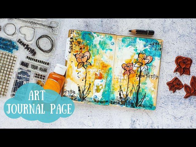 Messy Art Journal Page - Mixed Media Tutorial