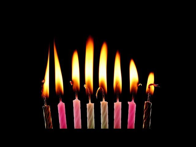 Eight Birthday Candles Burning