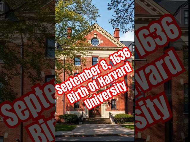 Birth Of Harvard University September 8, 1636 #science #history