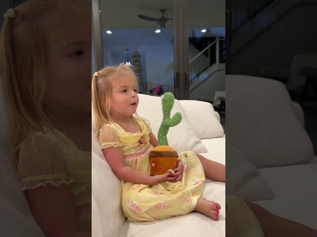 Surprising my toddler with the viral cactus toy! Hilarious reaction!