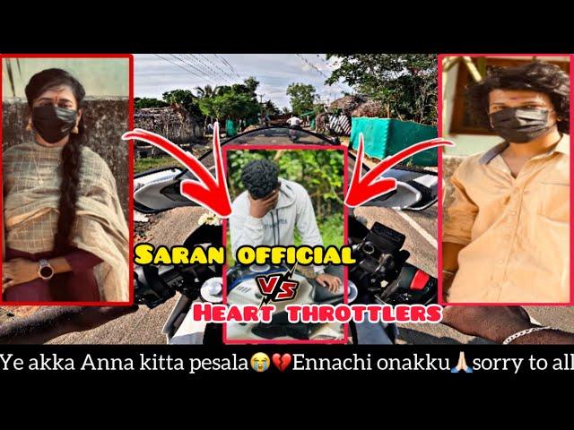 Saran official vs heart throttlers||ye akka Anna kitta pesala||sorry to all||SOF