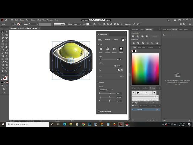 ADOBE ILLUSTRATOR 3D #sushil