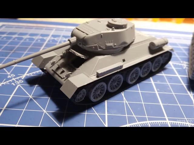 Сборка Т-34-85 Звезда 1:72