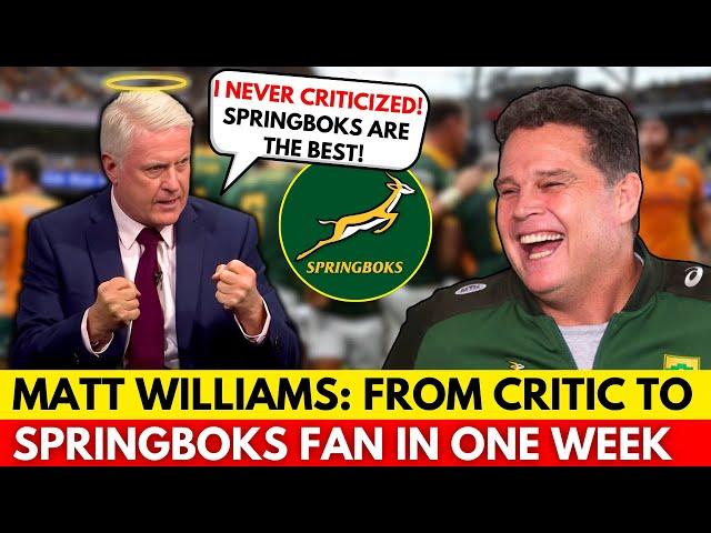 MATT WILLIAMS DOES A 180º AND PRAISES THE SPRINGBOKS | SPRINGBOKS NEWS