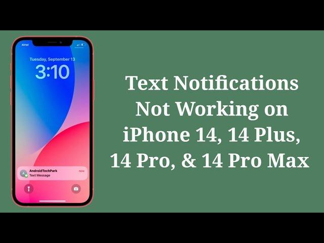 Text Notifications Not Working on iPhone 14, 14 Plus, 14 Pro, 14 Pro Max  (Fixed)