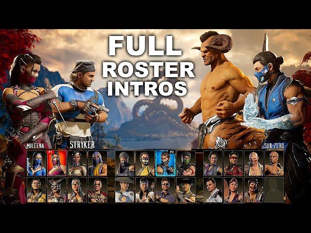 MORTAL KOMBAT 1 Intros All Characters FULL ROSTER MK1