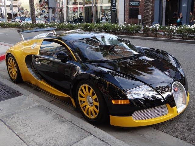 Bijan's Custom Yellow & Black Bugatti Veyron in Beverly Hills