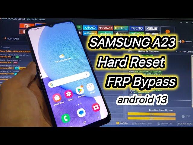 Samsung A23 One Ui 5.1 Android 13 Hard Reset Remove Screen Lock Bypass Frp Google Accounts Lock