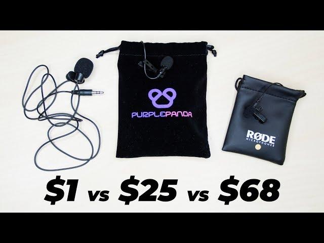 RODE SMARTLAV+ KILLER??? | $1 Ebay Lavalier Microphone VS $25 Purple Panda VS $68 Rode SmartLav+