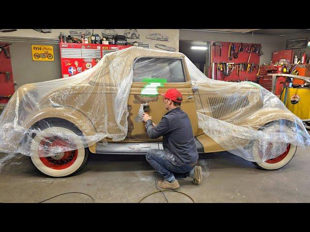 The door repair on the 1934 Ford begins... are we doing the right thing? 