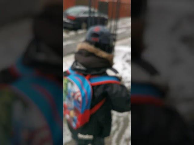 Blake Is Throw A Snowball