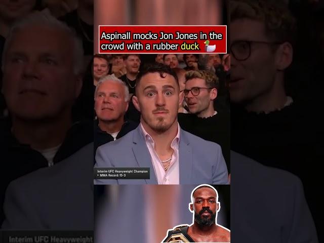 Aspinall mocks Jon Jones in the crowd with a rubber duck