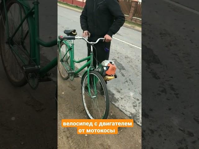 Велосипед с двигателем от мотокосы