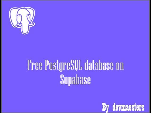 Free PostgreSQL Database on Supabase for Django Projects