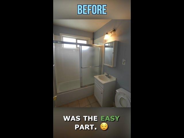 Budget Bathroom Remodel Before and After - Bathroom Makeover, Small Bathroom Design