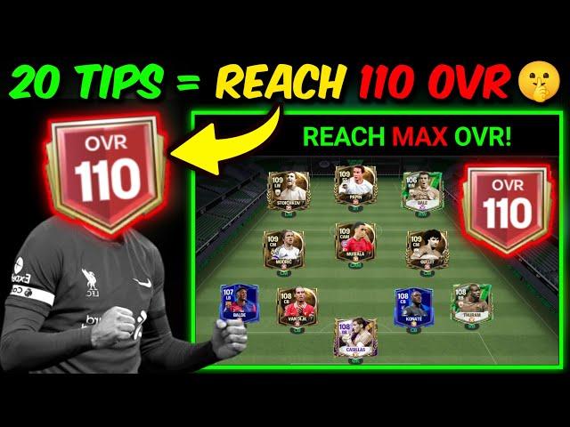 20 SECRETS to MAX OVR in FC Mobile - REACH 110 OVR | Mr. Believer