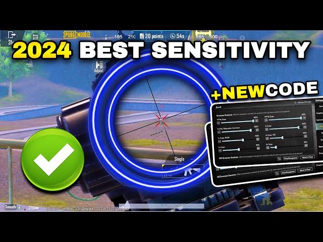 PUBG MOBILE SENSITIVITY SETTINGS 2024NEW SENSITIVITY+CODE￼️