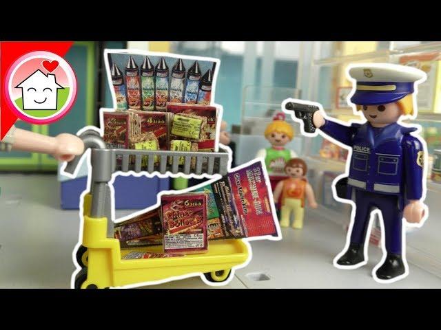 Playmobil Polizei Film deutsch Kommissar Overbeck - Silvester Knaller - Familie Hauser Kinderfilm