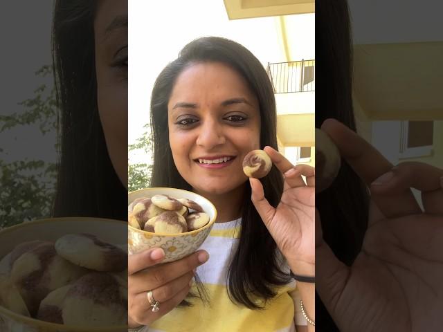 Eggless Mini Marble Cookies