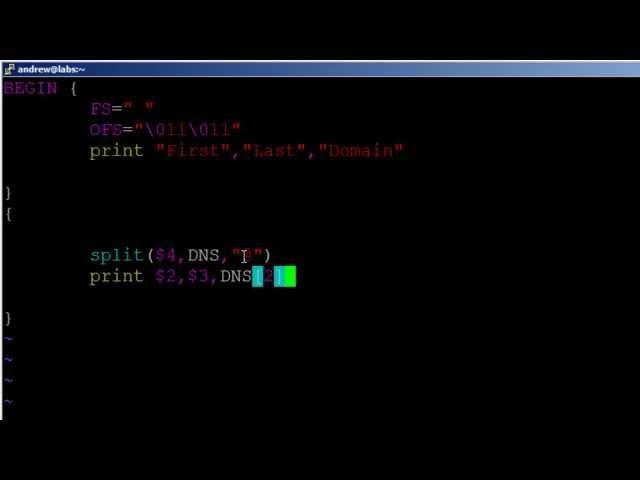 Learning Linux Lesson 30 Using AWK and split to extract data