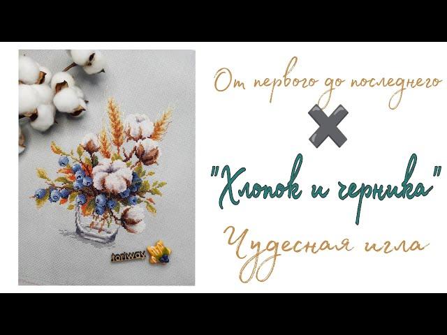 От первого до последнего крестика "Хлопок и черника" от фирмы Чудесная игла / Вышивка крестом