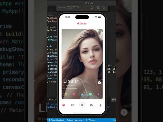 Flutter Tinder App. Card Swiper