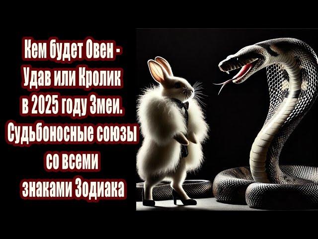 Кем будет Овен - Удав или Кролик в 2025 году Змеи. Судьбоносные союзы со всеми знаками Зодиака