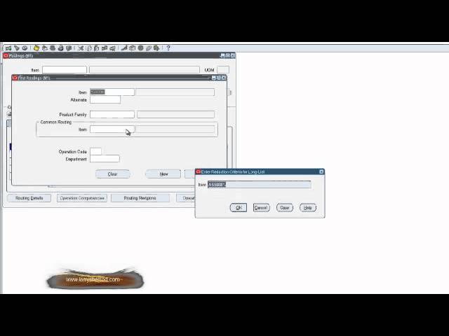BOM Oracle Routings, The Basics, Oracle Applications Training