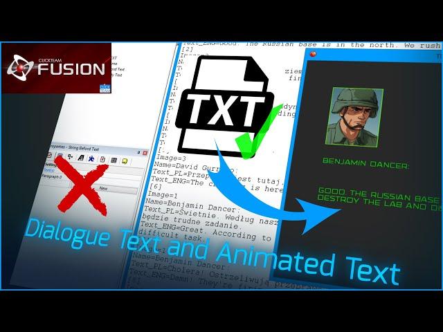 Tutorial Dialogue Text and Animated Text From TXT in Clickteam Fusion 2.5