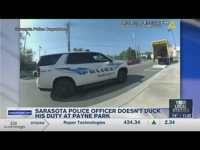 WWSB ABC 7: Sarasota police officer doesn’t duck his duty at Payne Park