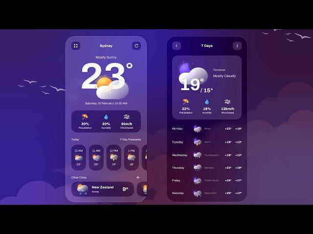 Flutter - Flutter tutorial for beginners - Weather App - Mobile App Development