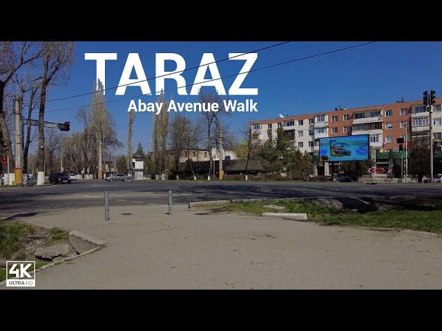 Taraz, Kazakhstan, Abay Avenue 4k Walk