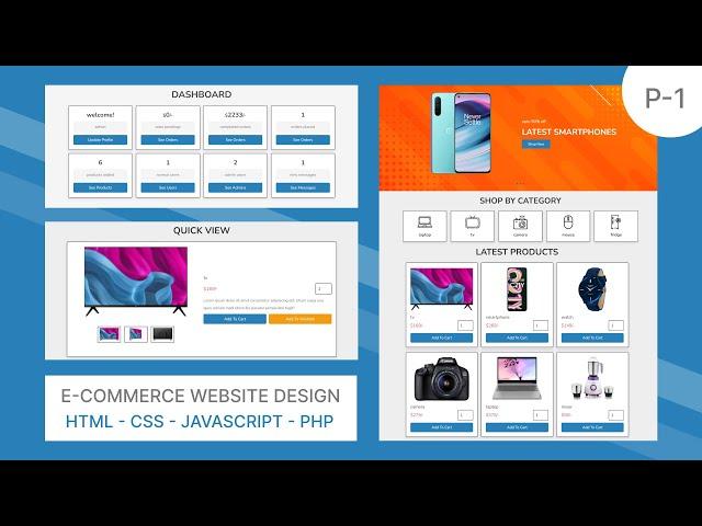 Complete Responsive E-Commerce Website Using HTML - CSS - JavaScript - PHP PDO | Admin Login