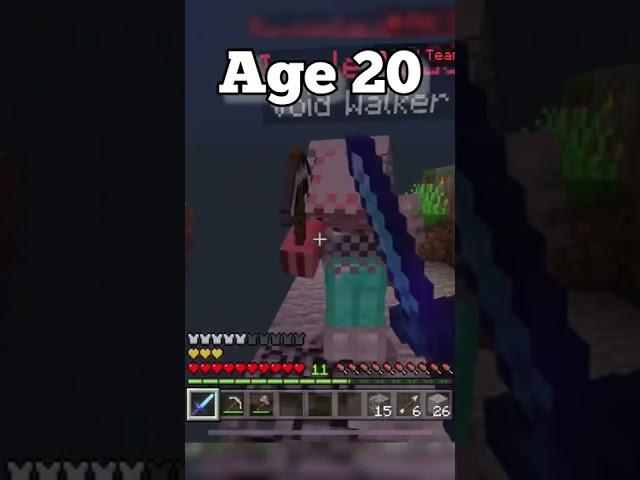 Sky Wars Traps At Different Ages! #minecraft #shorts #hive