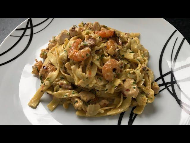 Alfredo Chicken & Prawn (With A Twist)