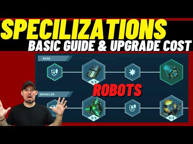 Robot Specializations How It Works And Upgrade Cost - War Robots